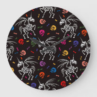 Skeleton Pegasus: colourful skulls pattern.