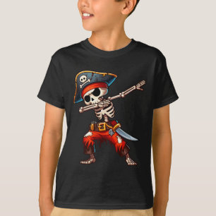 Skeleton Pirate Halloween Kids Pirate  T-Shirt