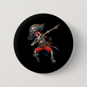 Skeleton Pirate Kids  2 Inch Round Button