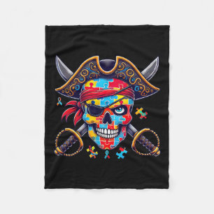 Skeleton Pirate Skull Halloween Mens Womens Kids Fleece Blanket