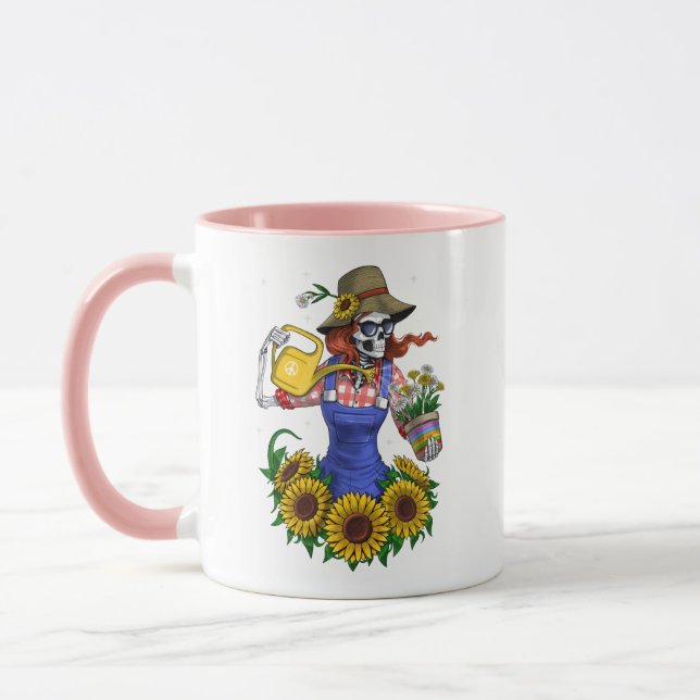 Skeleton Plants Gardener Mug (Left)