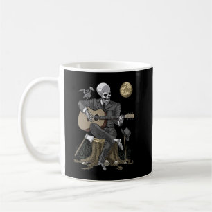 Skeleton Playing Acoustic Guitar Fantasy Gothic Ma Coffee Mug