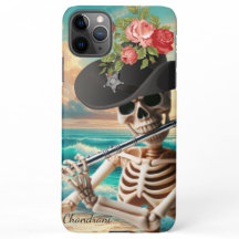 skeleton playing flute skull mordern trendy hallow