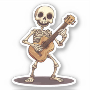 Skeleton Playing Guitar
