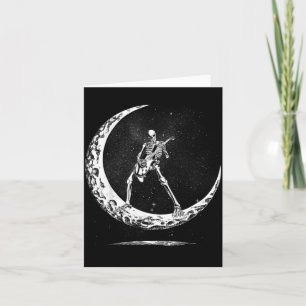 Skeleton Playing Guitar Rock And Roll Band For Men Card