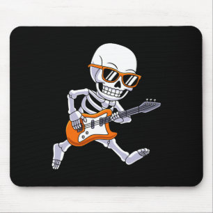 Skeleton Playing Guitar Rock And Roll Boys Kids  Mouse Pad