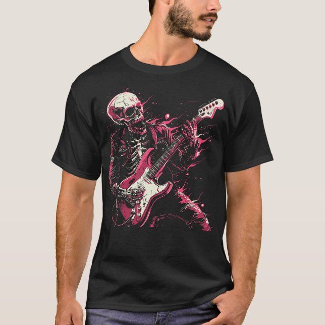Skeleton playing guitar T-Shirt (Front)