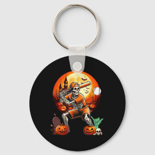 Skeleton Playing Sell Halloween Player Trainer Fan Keychain