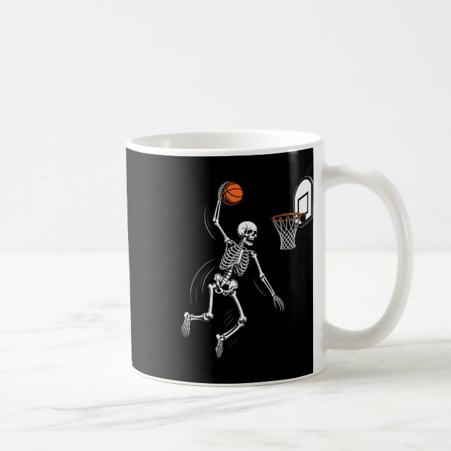 Skeleton Playing Sketll Funny Halloween Men Boy Ki Coffee Mug (Right)