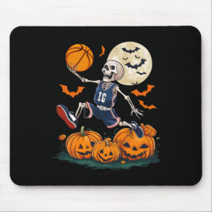 Skeleton Playing Sketll Halloween Men Boys Sketll Mouse Pad