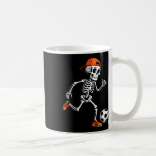 Skeleton Playing Soccer Boys Men Funny Halloween C Coffee Mug