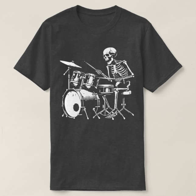 skeleton playing the drums T-Shirt (Design Front)