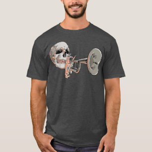 Skeleton Playing Trumpet Player Music Funny Musici T-Shirt