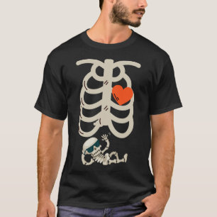 Skeleton Pregnancy Announcement X-ray Halloween T-Shirt