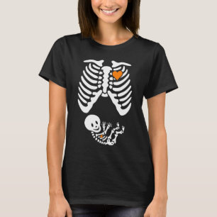 Skeleton Pregnancy Announcement XRay Halloween Cos T-Shirt