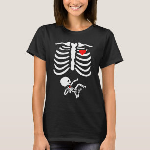 Skeleton Pregnancy Baby X Ray Halloween Pregnant T-Shirt