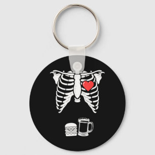 Skeleton Pregnancy Burger Beer Shirt Xray Keychain