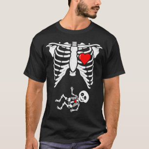 Skeleton Pregnancy Shirt Baby X-Ray Halloween Preg