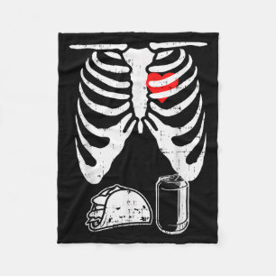 Skeleton Pregnancy Taco Beer Xray Halloween Soon D Fleece Blanket