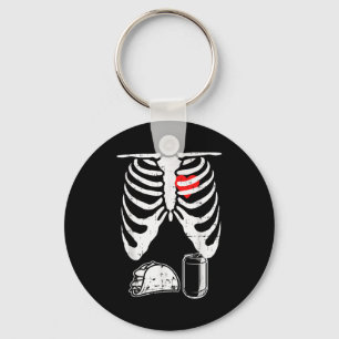 Skeleton Pregnancy Taco Beer Xray Halloween Soon D Keychain