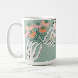 Skeleton Pumpkin Bouquet Halloween  Coffee Mug