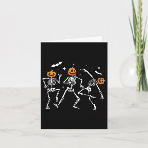Skeleton Pumpkin Halloween Card
