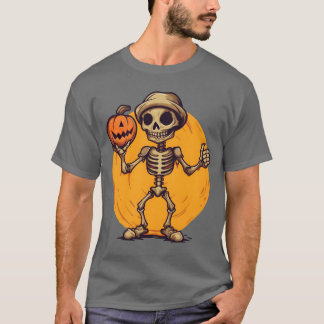 Skeleton Pumpkins and Halloween friends T-Shirt