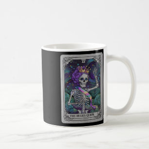 Skeleton Queen Tarot Card Gothic Witchy Halloween Coffee Mug