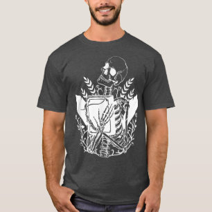 Skeleton Reading Book Bookworm Book Lover Bookish  T-Shirt