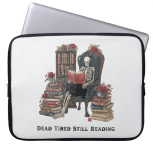 Skeleton Reading Laptop Bag – Gothic Book Lover