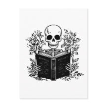 Skeleton reading romance book