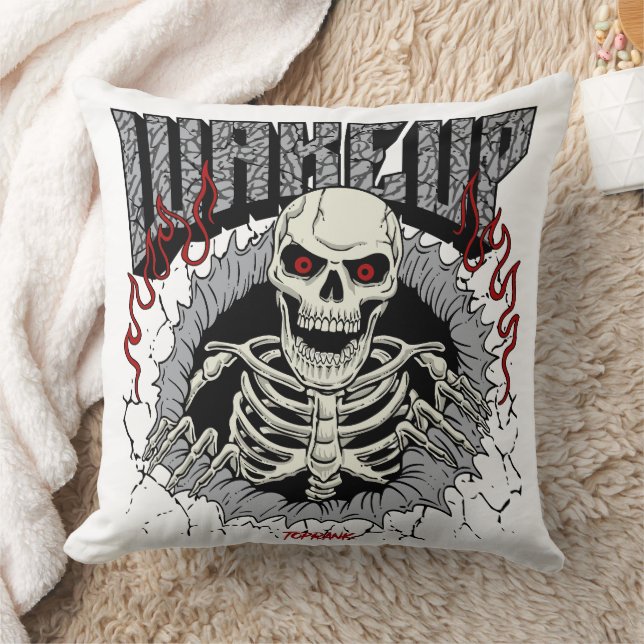 Skeleton Resurgence Poster Throw Pillow (Blanket)