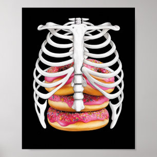 Skeleton Rib Cage Halloween Costume Tees Gifts Poster