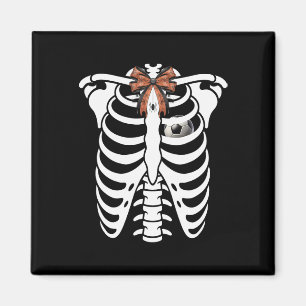 Skeleton Rib Cage Halloween Footll Soccer Costume Magnet