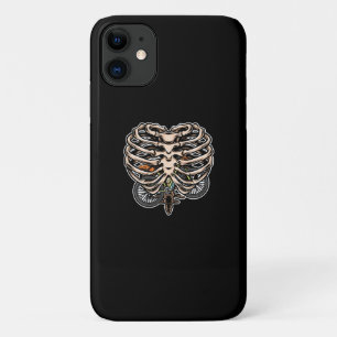 Skeleton Rib Cage Halloween Mountain Bike MTB Love iPhone 11 Case