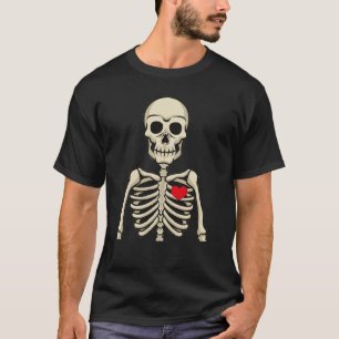 Skeleton Rib Cage Heart X-Ray Adults Kids Funny  T-Shirt