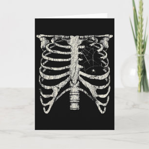 Skeleton Rib Cage Horror Alt Goth Halloween Costum Card