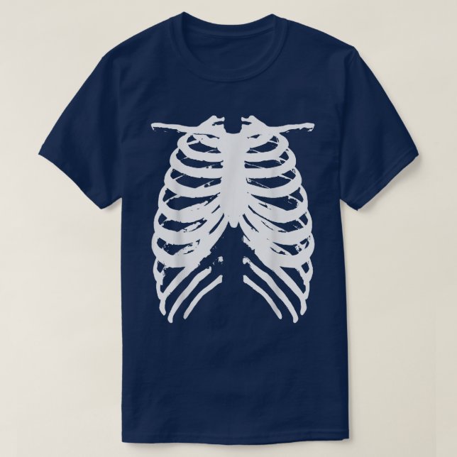 Skeleton Ribcage Halloween  T-Shirt (Design Front)