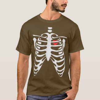 Skeleton Ribs Funny Sarcastic Halloween T-Shirt