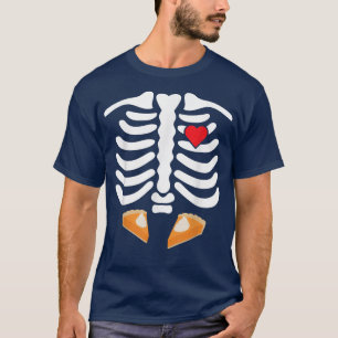 Skeleton Ribs Junk Food Belly Pumpkin Pie Funny H T-Shirt