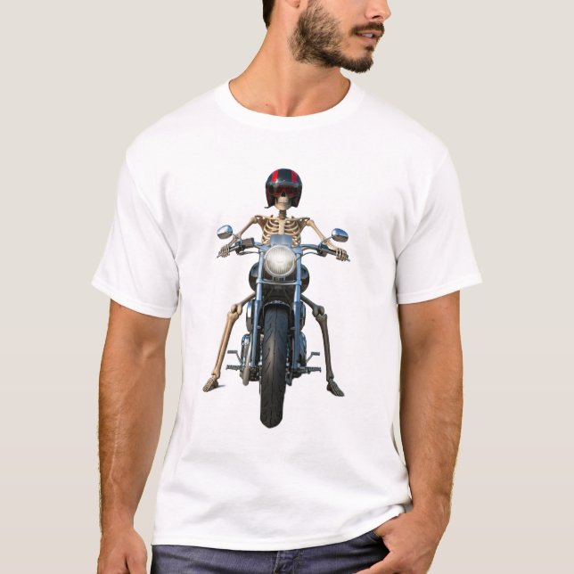 Skeleton Riding a Bike T-shirt  (Front)