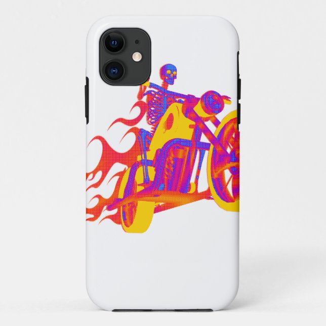 Skeleton Riding a Motorcycle Case-Mate iPhone Case (Back)