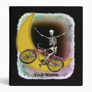 Skeleton Riding Bike binder
