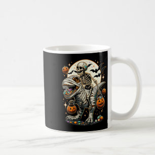 Skeleton Riding Mummy Dinosaur T Rex Kids Boys Men Coffee Mug
