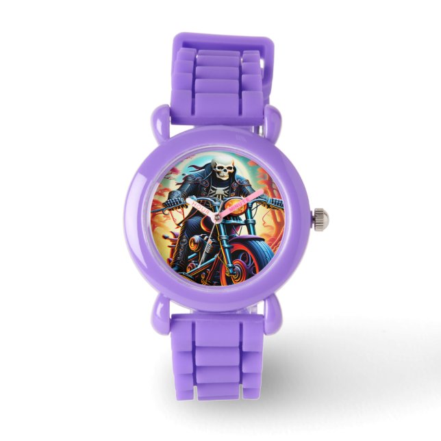 Skeleton Riding through the fire cave Watch (Front)
