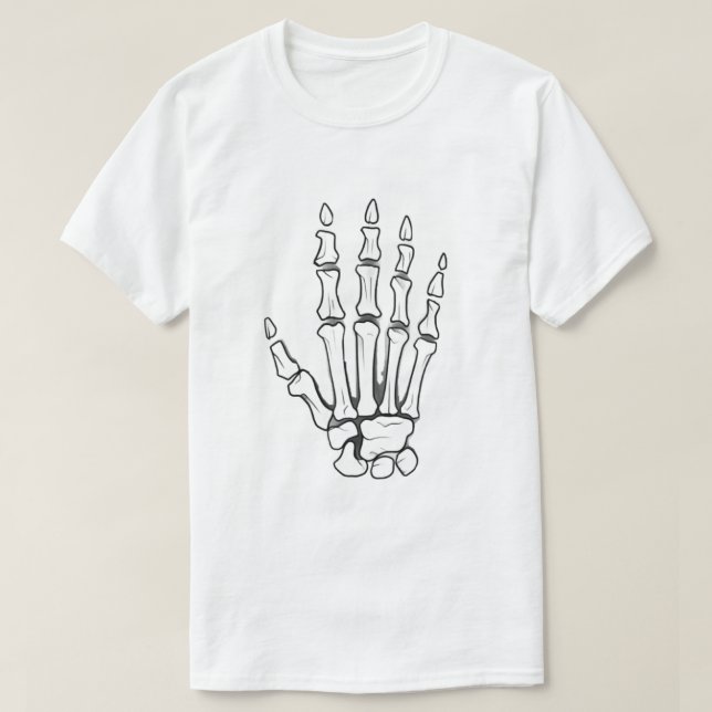 Skeleton Ripping Through T-Shirt (Design Front)