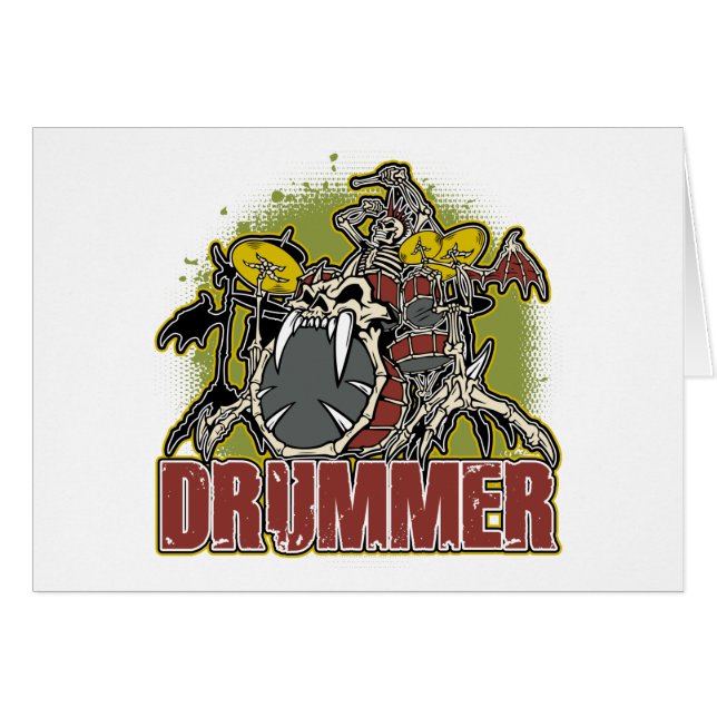 Skeleton Rock Drummer (Front Horizontal)