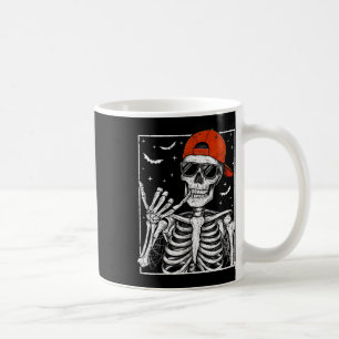 Skeleton Rock Hand Halloween Costume Cool Rock Mus Coffee Mug