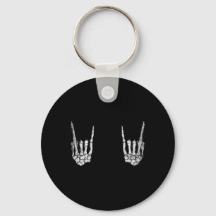 Skeleton Rock Hand Lazy Halloween Costume Cool Bon Keychain