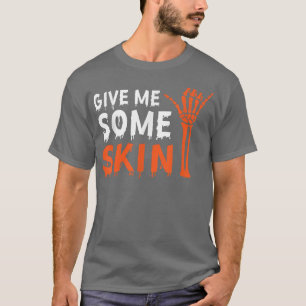 Skeleton Rock Hand Lazy Halloween Costume Funny Bo T-Shirt